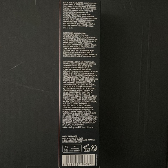 Mist and Fix 24 Hour Hydrating Setting Mist by Make Up For Ever for Women -3.4oz - Picture 2 of 6